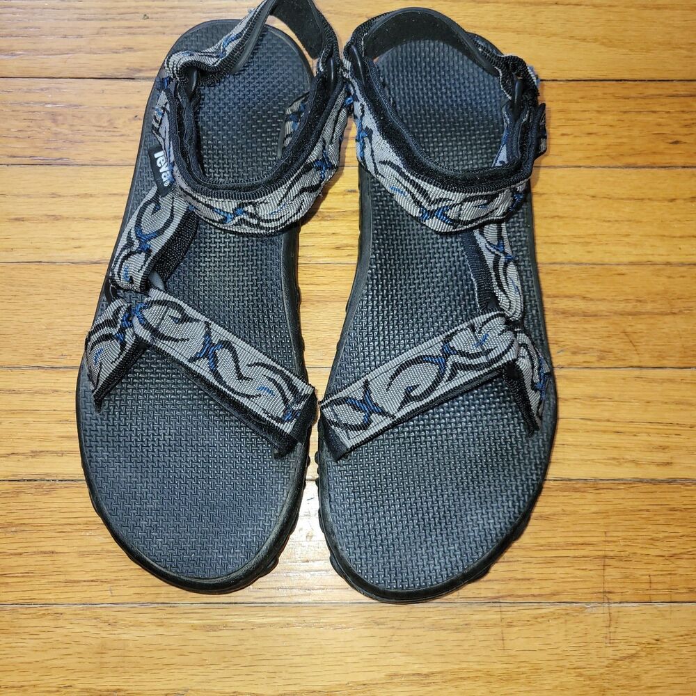 10 US Mens Shoes-TEVA-gray/black scorpion "Hurricane" adjustable hiking sandal